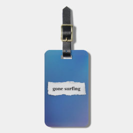 Etiqueta Para Maletas se fue surfeando al azul