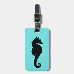 Etiqueta Para Maletas Sea Horse Silhouette