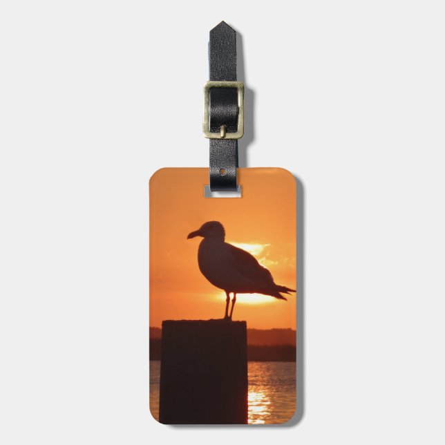 Etiqueta Para Maletas Seagull Sunset (Frente Vertical)