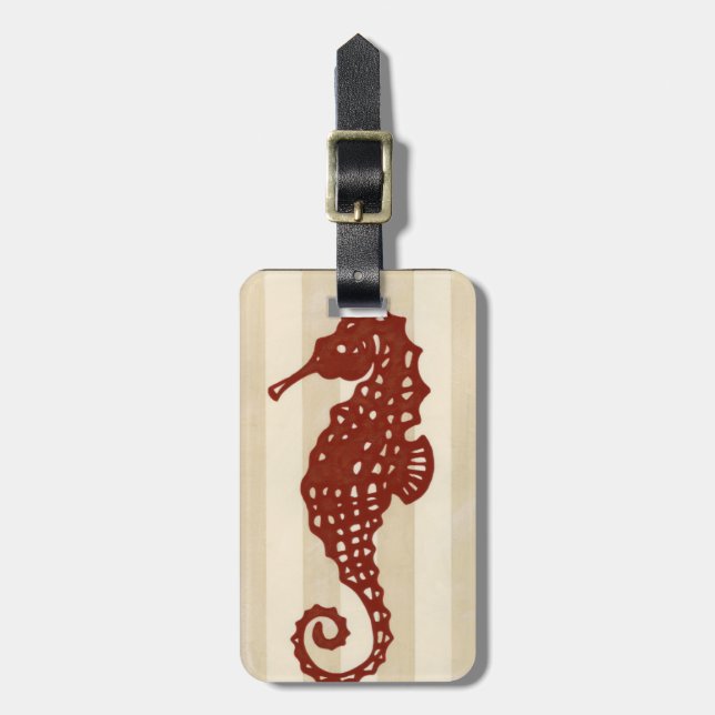 Etiqueta Para Maletas Seahorse Silhouette (Frente Vertical)