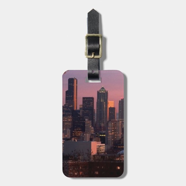 Etiqueta Para Maletas Seattle del parque Kerry. (Frente Vertical)