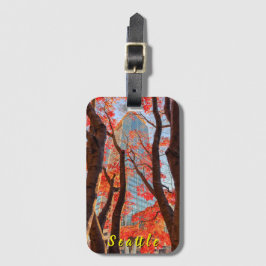 Etiqueta Para Maletas Seattle in Red Autumn Color