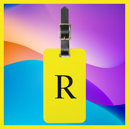 Etiqueta Para Maletas SELECCIONE SU COLOR o Bolsa de Monograma Amarillo 