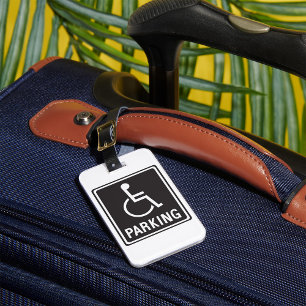 Etiqueta Para Maletas Señal de estacionamiento accesible símbolo de sill