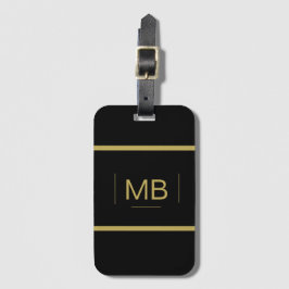 Etiqueta Para Maletas Sencillo Personalizado elegante Monograma Color do