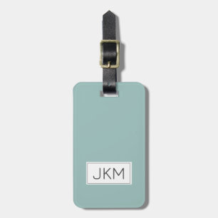 Etiqueta Para Maletas Sencillo y elegante nombre monogramado de viajero