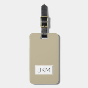 Etiqueta Para Maletas Sencillo y elegante nombre monogramado de viajero