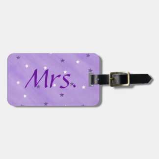 Etiqueta Para Maletas Señora Luggage Tag de las estrellas de la púrpura