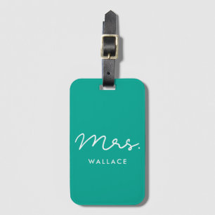 Etiqueta Para Maletas Señora personalizada linda
