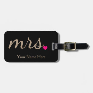 Etiqueta Para Maletas Señora personalizada Wife Bride Newly Weds
