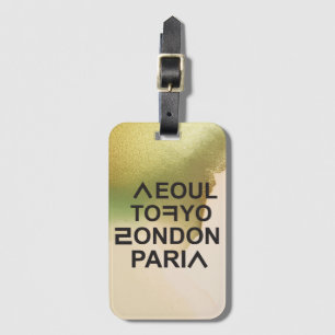 ETIQUETA PARA MALETAS SEOUL TOKYO LONDON PARIS