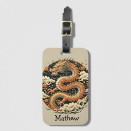 Etiqueta Para Maletas Serpiente dorado