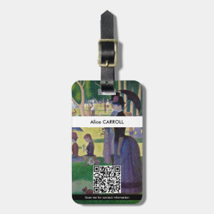 Etiqueta Para Maletas Seurat - Un domingo en La Grande Jatte - Código QR