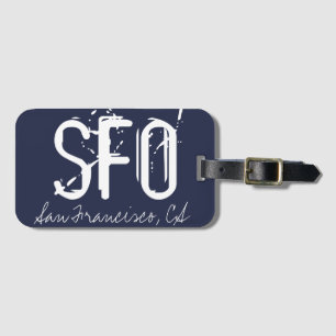 Etiqueta Para Maletas SFO San Francisco Blue