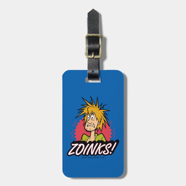Etiqueta Para Maletas Shaggy "¡Zoinks!" Diseño (Frente Vertical)