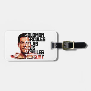 Etiqueta Para Maletas ¡SHAZAM!   Gráfico de Acrónimo de Shazam Closeup