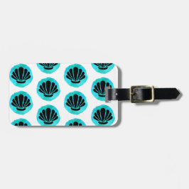 Etiqueta Para Maletas Shell verde azul