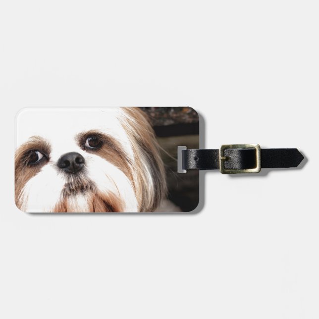 Etiqueta Para Maletas Shih Tzu (Frente Horizontal)