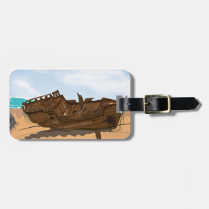 Etiqueta Para Maletas Shipwreck con playas