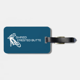 Etiqueta Para Maletas Shred Crested Butte Colorado Mountain Biking