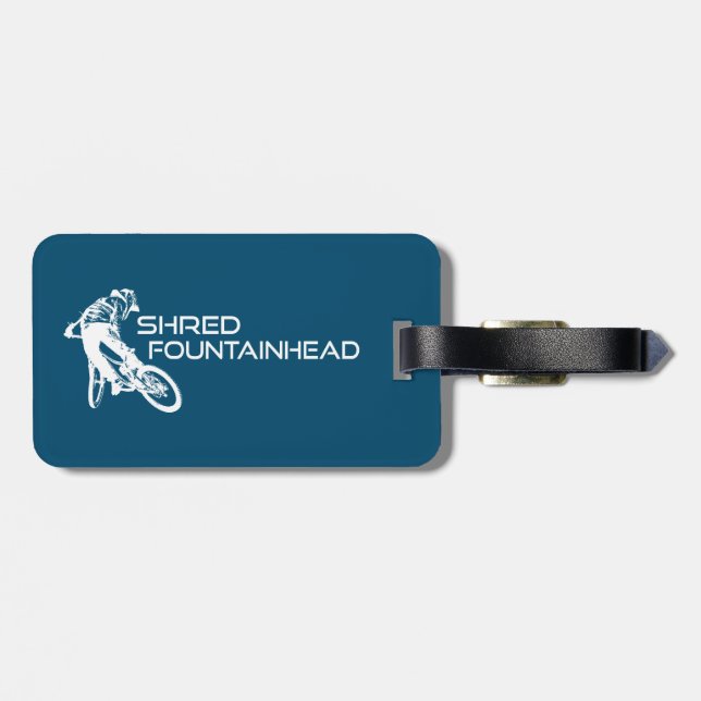 Etiqueta Para Maletas Shred Fountainhead Virginia Mountain Bicicleta (Atrás Horizontal)
