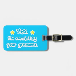 Etiqueta Para Maletas Sí, estoy corrigiendo su gramática