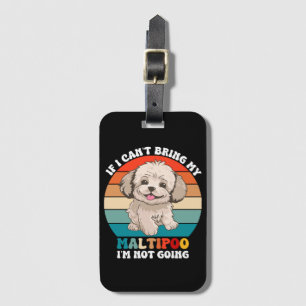 Etiqueta Para Maletas Si no puedo traer a mi perro Maltipoo, no voy