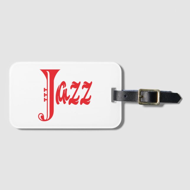Etiqueta Para Maletas Signo de jazz (Anverso horizontal)