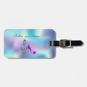 Etiqueta Para Maletas Sigue tus sueños, talones, holografía de clave vio