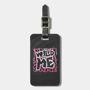 Etiqueta Para Maletas Silhouette Black and Hot Pink Zebra