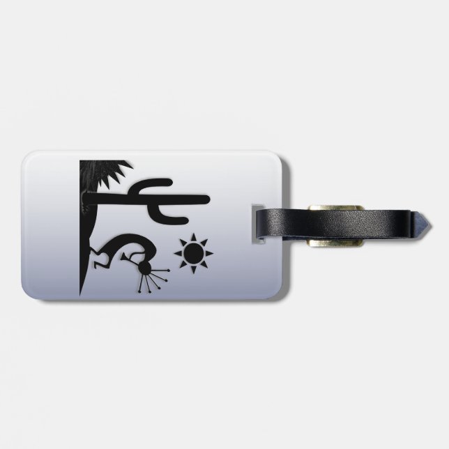 Etiqueta Para Maletas Silhouette Kokopelli (Atrás Horizontal)