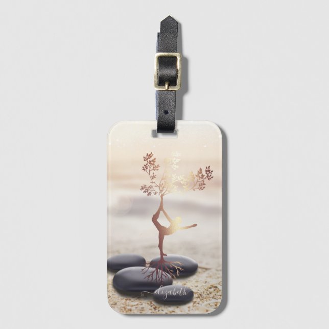 Etiqueta Para Maletas Silhouette Zen Stones (Anverso vertical)