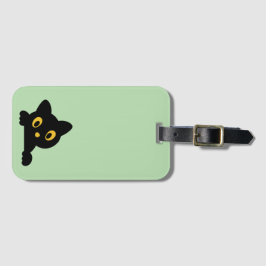 Etiqueta Para Maletas Silueta de gato lindo