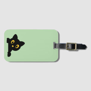 Etiqueta Para Maletas Silueta de gato lindo