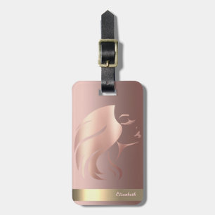 Etiqueta Para Maletas Silueta de rostro de chica cool moderna - Personal
