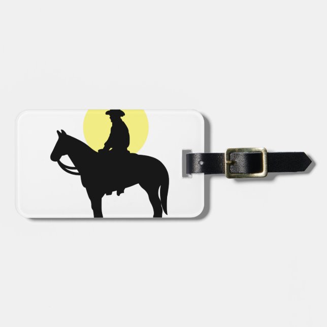 Etiqueta Para Maletas Silueta del jinete (Frente Horizontal)