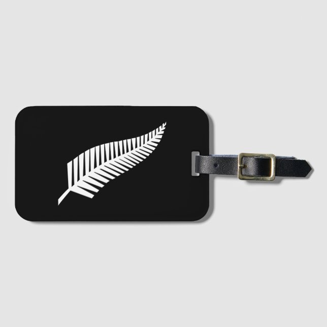 Etiqueta Para Maletas Silver fern flag (NZ) (Anverso horizontal)