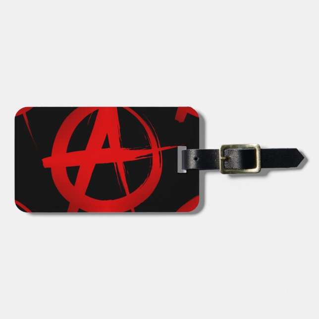 Etiqueta Para Maletas Símbolo de anarquía (Frente Horizontal)