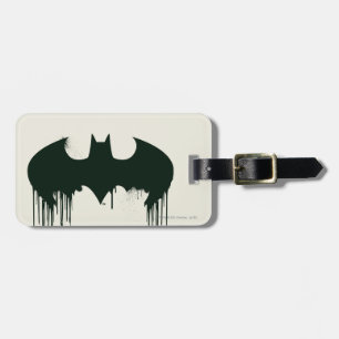 Etiqueta Para Maletas Símbolo de Batman   Logo de Spraypaint