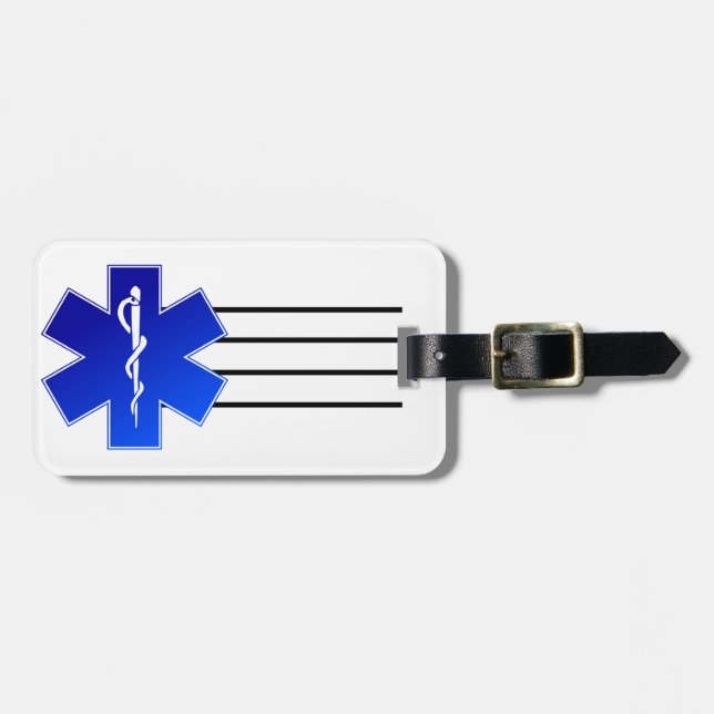 Etiqueta Para Maletas Símbolo de EMS médico (Frente Horizontal)
