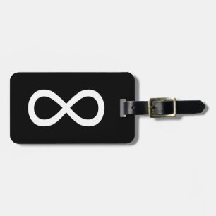 Etiqueta Para Maletas Símbolo de infinito blanco