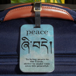 Etiqueta Para Maletas Símbolo de paz tranquilo