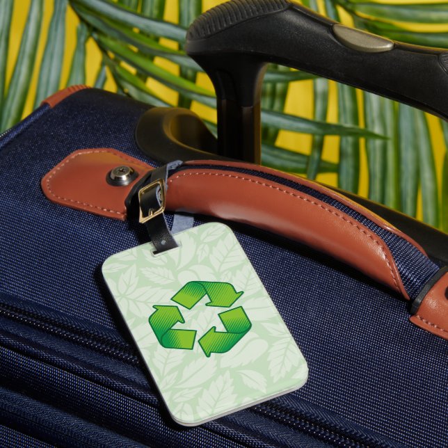 Etiqueta Para Maletas Símbolo de reciclaje (Anverso In situ 1)