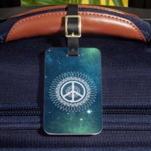 Etiqueta Para Maletas Símbolo de signo de PAZ espacio de Mandala espacio