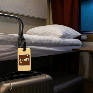 Etiqueta Para Maletas Símbolo del elevador de esquí icono deportivo de i