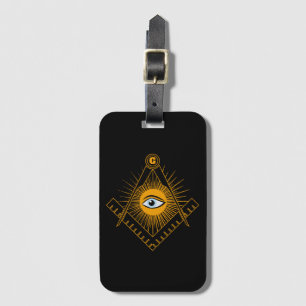 Etiqueta Para Maletas Símbolo del Freemasonry