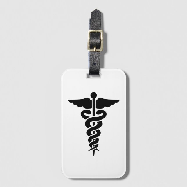 Etiqueta Para Maletas Símbolo médico  (Anverso vertical)