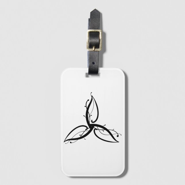 Etiqueta Para Maletas Símbolo Triquetra Odin Norse Wicca (Anverso vertical)