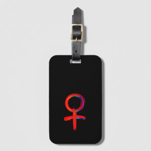 Etiqueta Para Maletas Símbolo universal femenino para mujer