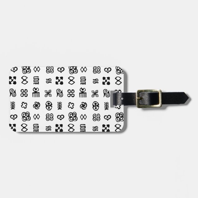 Etiqueta Para Maletas Símbolos africanos de Adinkra (Frente Horizontal)